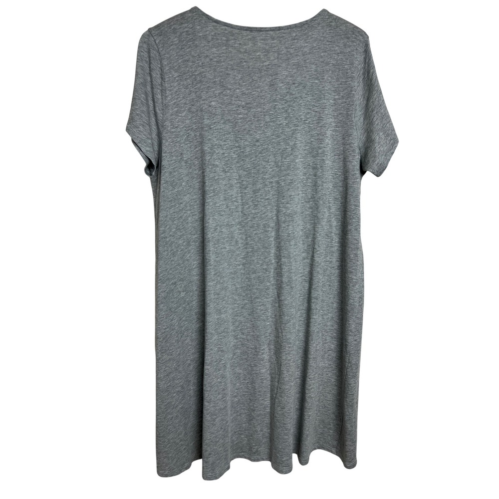 J. Jill Pure Jill A-Line Elliptical Dress Women L Gray Cotton Modal PJ Dress D34 - Picture 3 of 7